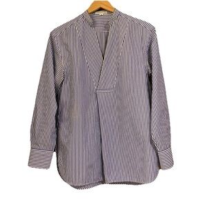 Tomorrowland Poplin Cotton Striped Tunic Shirt US Size M (40) Made Japan